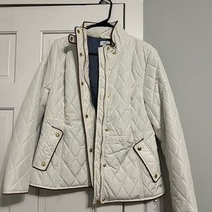 Crown & Ivy Quilted Cream Jacket
